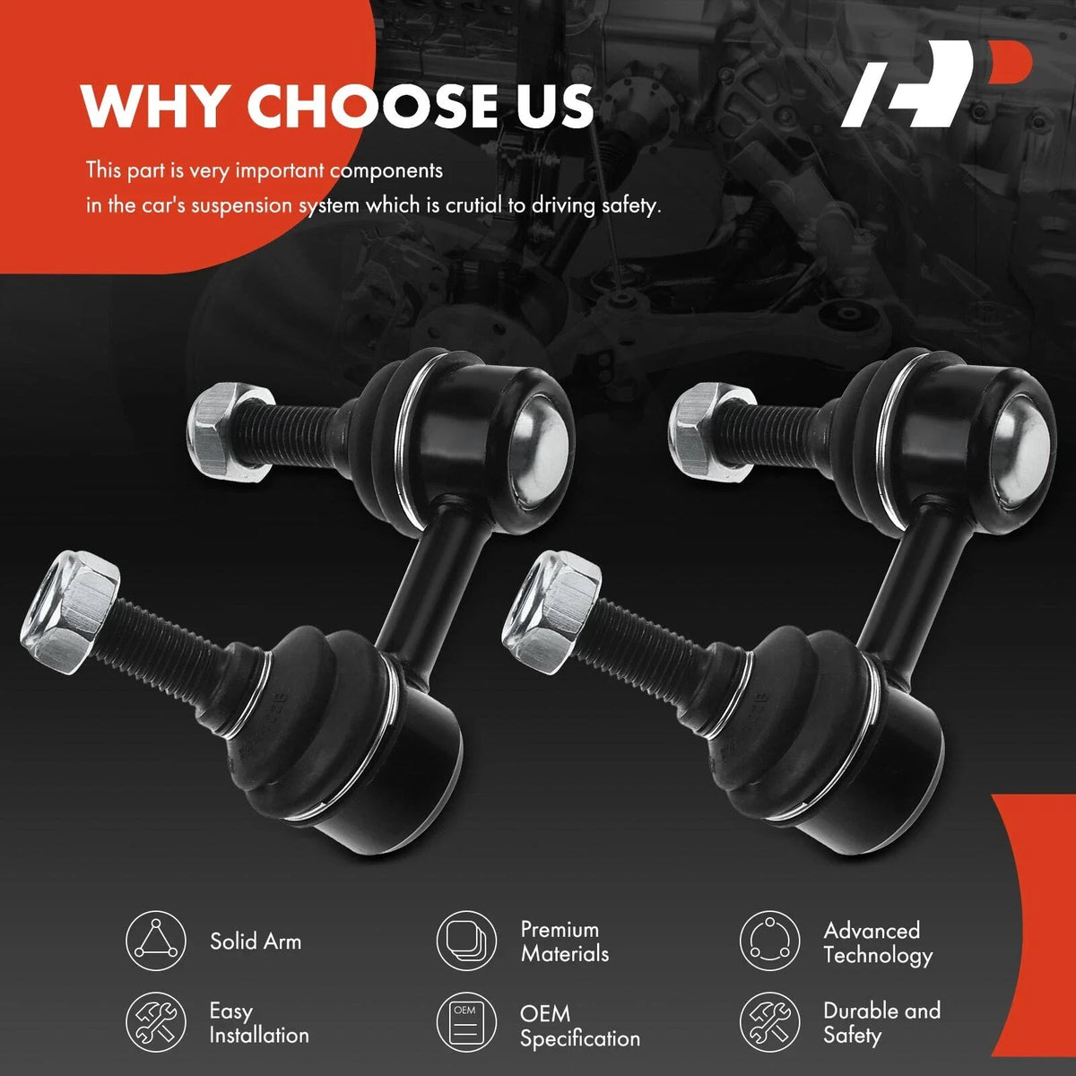 Front Stabilizer Links 2X for Nissan Pathfinder Frontier