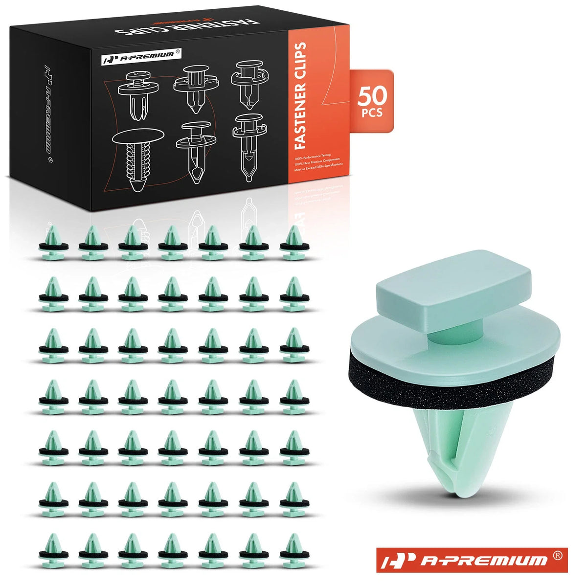 50Pcs Green Nylon Fender Moulding Clips for Chevy