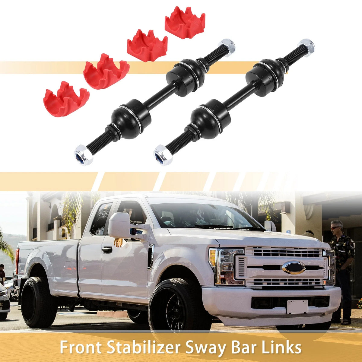 Set of 2 Front Stabiliser Sway Bar Links with Bushing for Ford F-150 (No.K750074)
