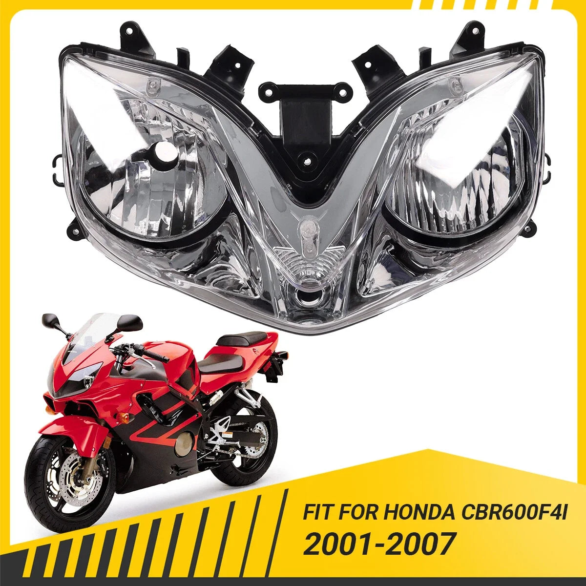 Headlight Lamp Assembly for Honda CBR600 F4i (2001–2007)