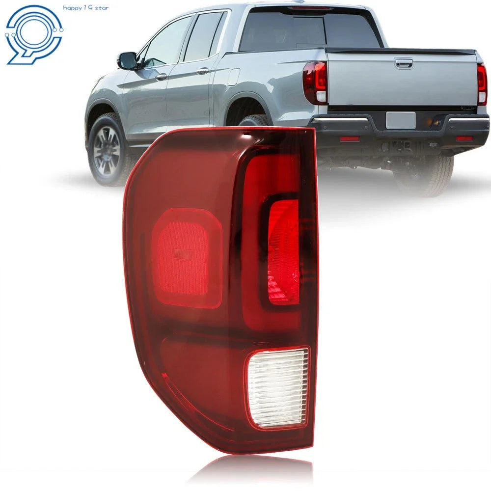 Left Side Tail Light for Honda Ridgeline (2017–2023) Halogen Red Clear Lens
