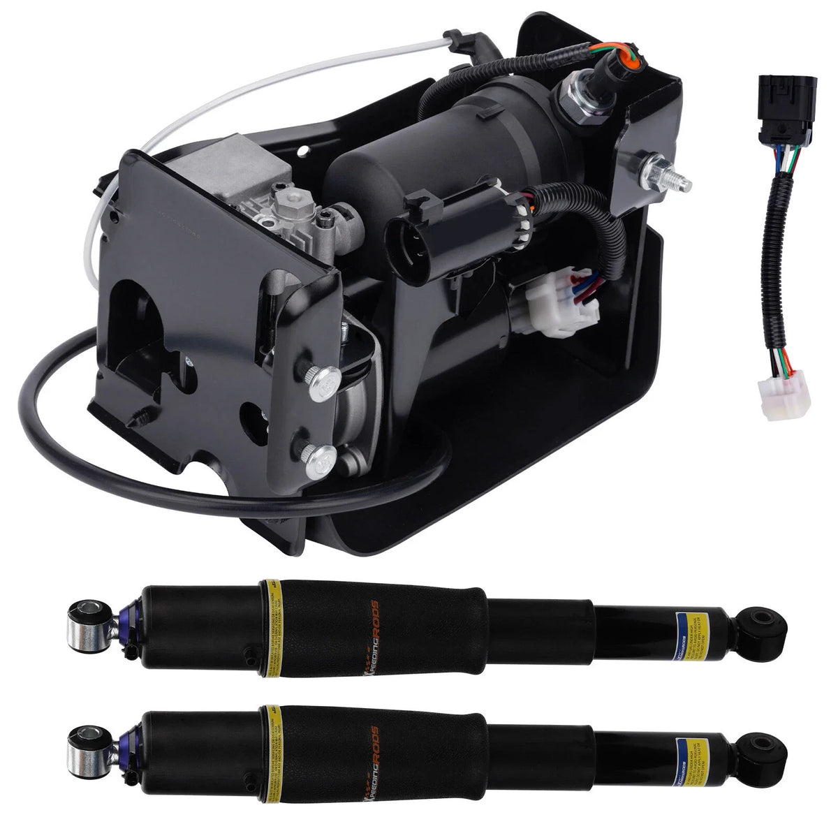 2X Air Suspension Shocks with Compressor Pump for Cadillac Escalade 2002-2020
