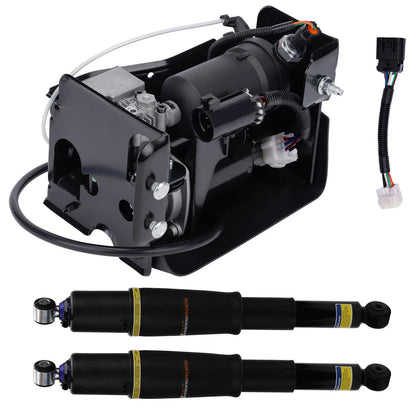 2X Air Suspension Shocks with Compressor Pump for Cadillac Escalade 2002-2020