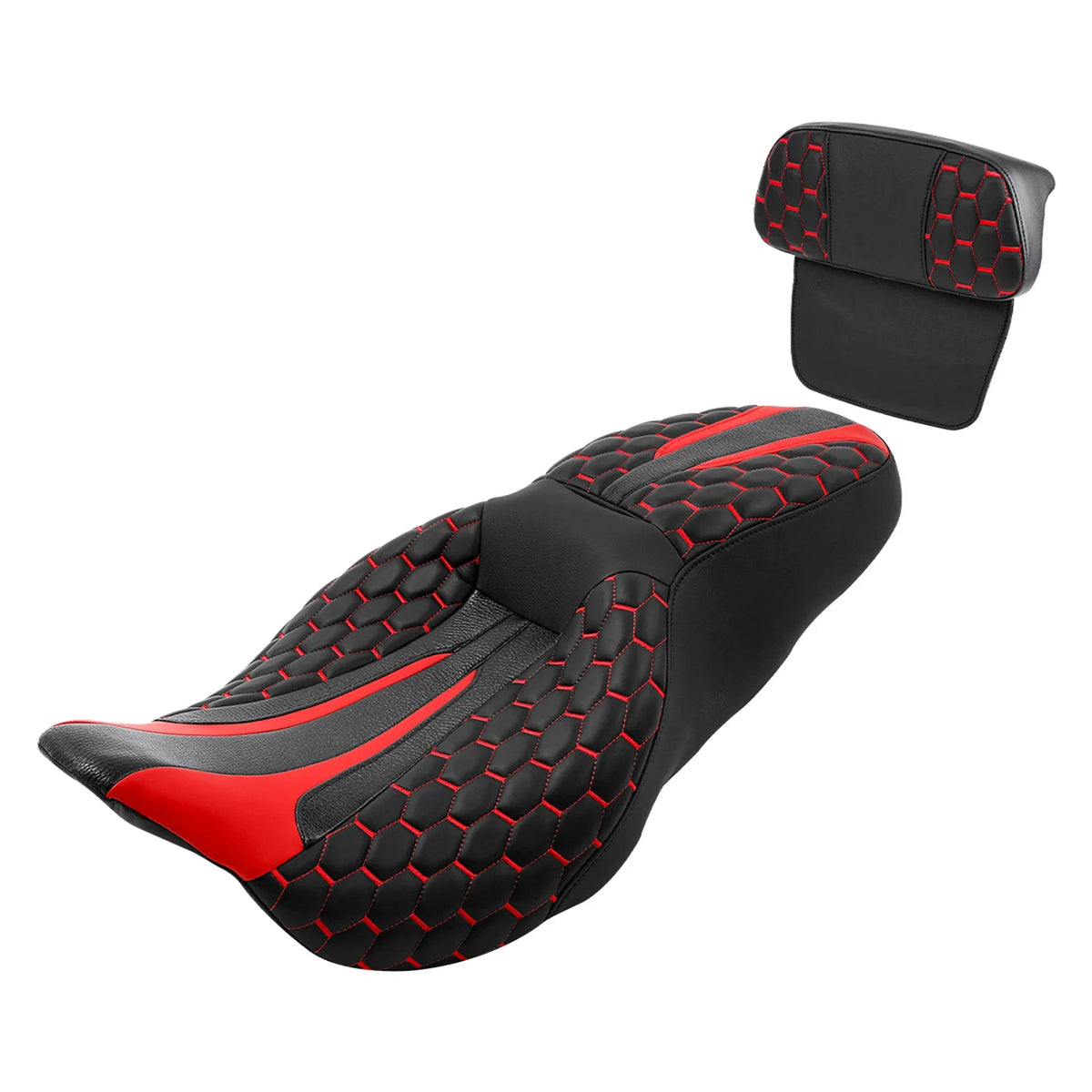 Driver Passenger Seat with Backrest for Harley Electra 2014-2023