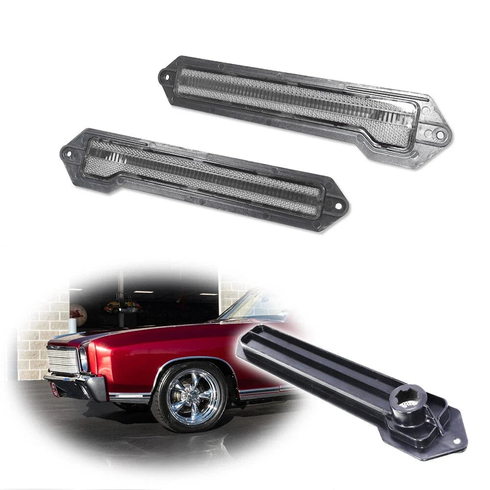 2X Clear Front/Rear Bumper Side Marker Lights for Chevrolet Monte Carlo