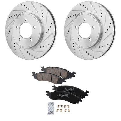 Front Brake Disc Rotors and Pads Kit for Ford Explorer Sport Trac Mountaineer (–)