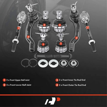 Tie Rod End Ball Joint Kit for Nissan Frontier (2005–2018)