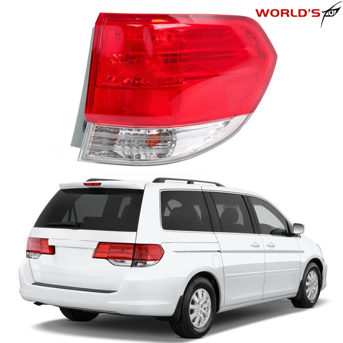 Tail Light for Honda Odyssey (2008–2010) Right Side Halogen Replacement