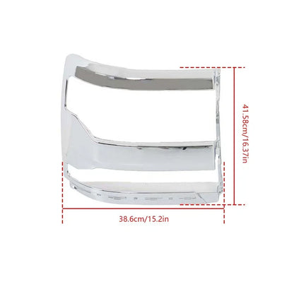 Headlight Trim Bezel Cover Pair in Chrome for 2016-2019 Chevy Silverado 1500