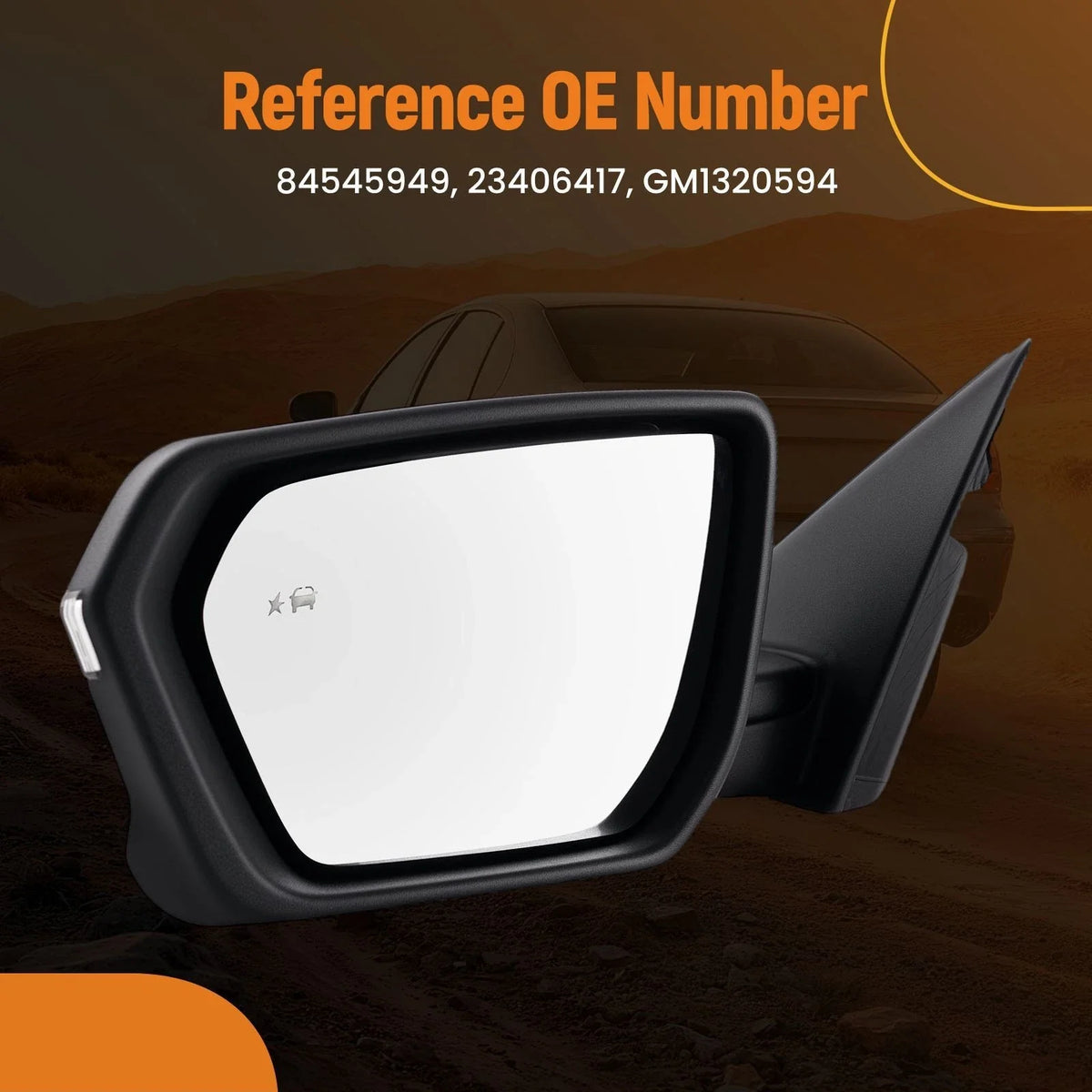 Left Side Power Blind Spot Mirror for GMC Terrain (2018–2023) GM1320594