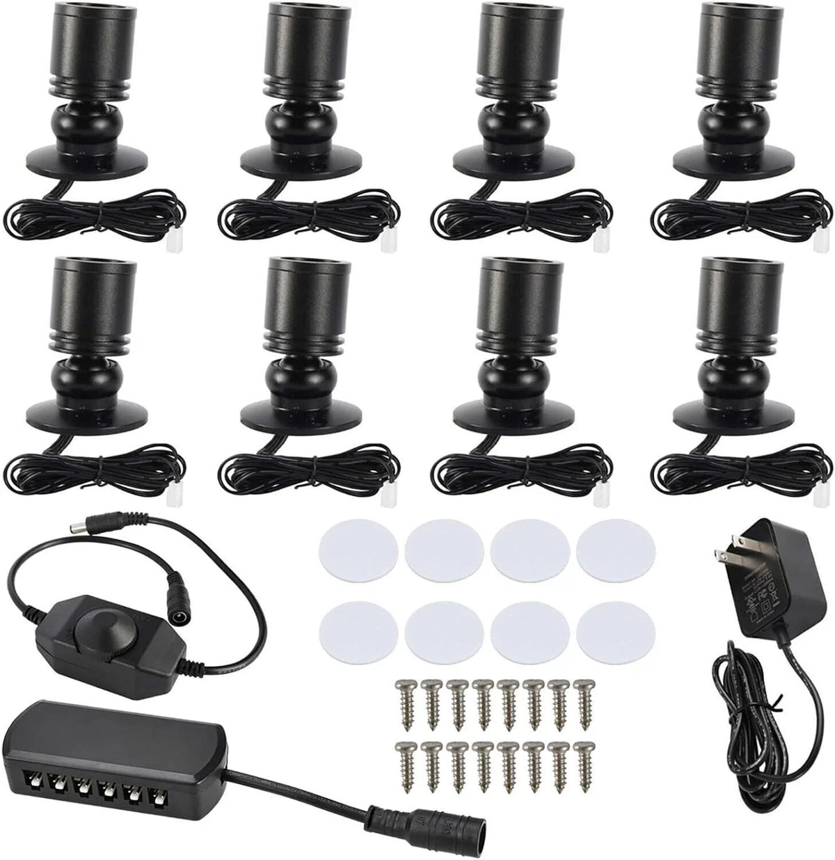8Pack LED Mini Spotlights, Dimmable for Display Cabinets (6400K)
