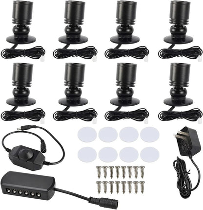 8Pack LED Mini Spotlights, Dimmable for Display Cabinets (6400K)