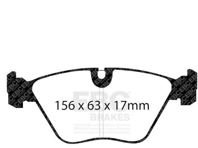 Front Brake Pad Set for Jaguar XJ12 (1995–1996) DZ887QZ