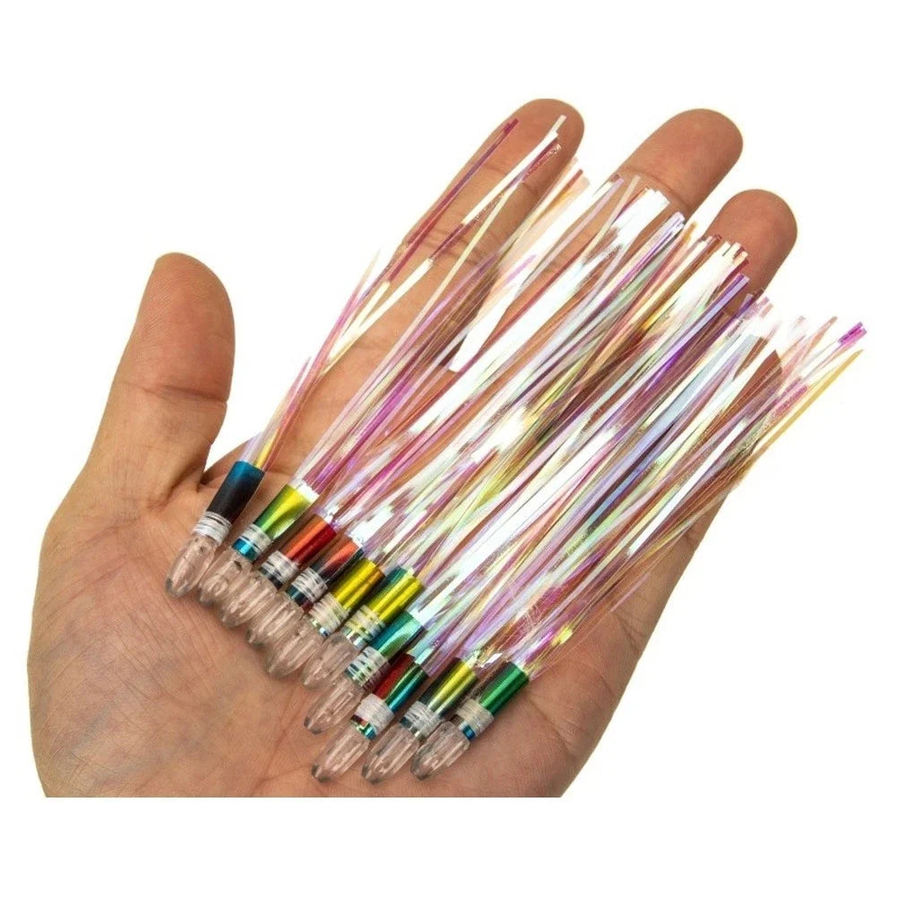 Set of 10 Octopus Soft Lure 12cm Acrylic Macaron Glow Fishing Bait