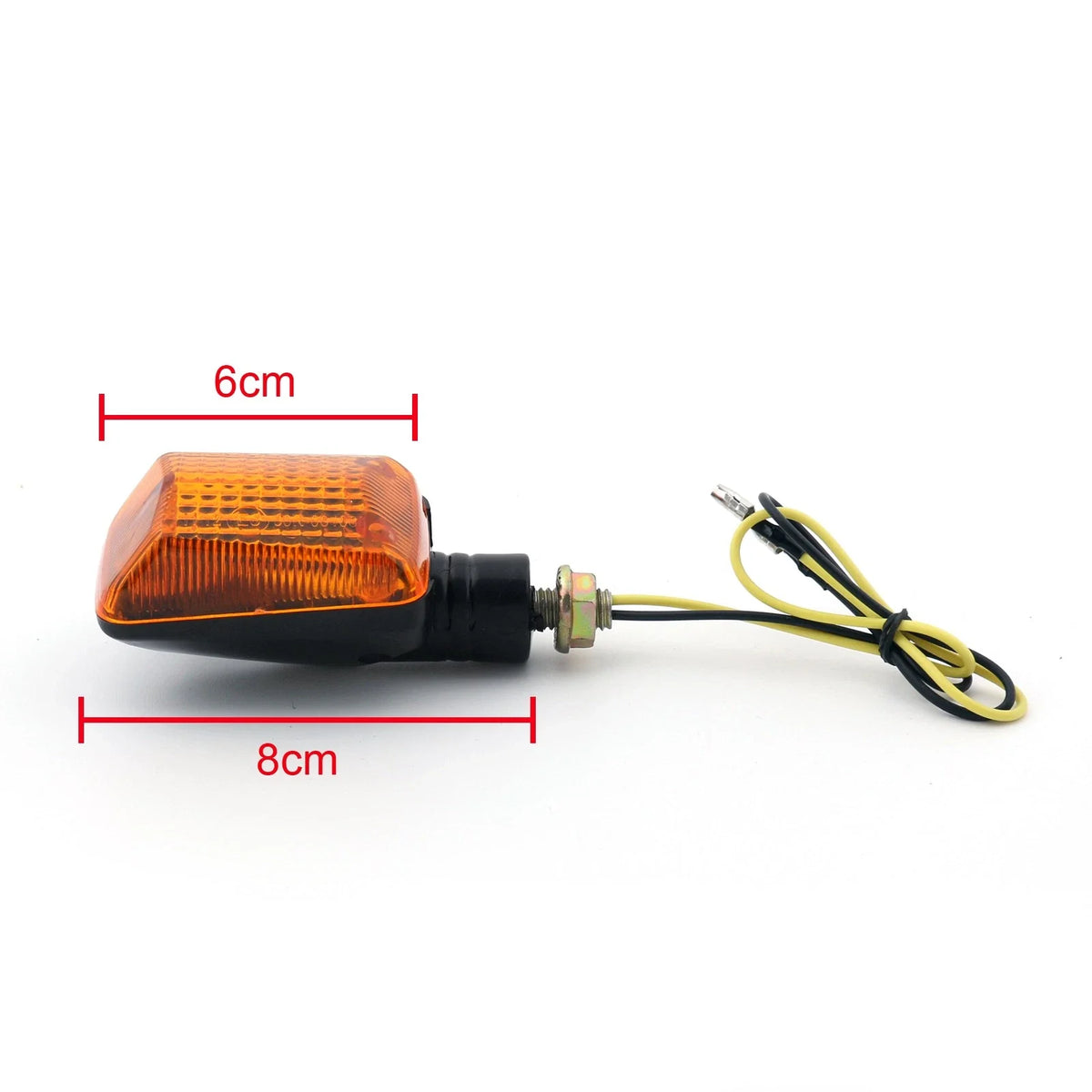 2X Amber Lens Motorcycle Turn Signal Blinkers - Universal Fit
