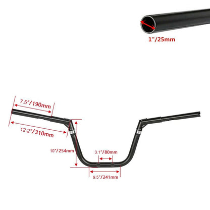 10" Rise 1-1/4" Handlebar for Harley FXSTB FXSTC FXSTD Softail (2000–2023)