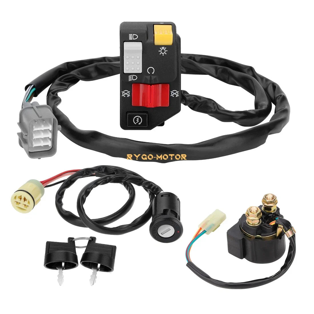 Handlebar Key Starter Relay Switch Kit for Honda Rancher 350 TRX350TM/FM (2000–2005)
