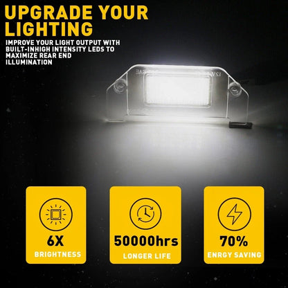 White LED License Plate Light Replacement for Chrysler 300, Sebring (2005–2014)