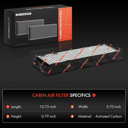 2X Cabin Air Filter with Activated Carbon for Nissan Maxima 1995-2003