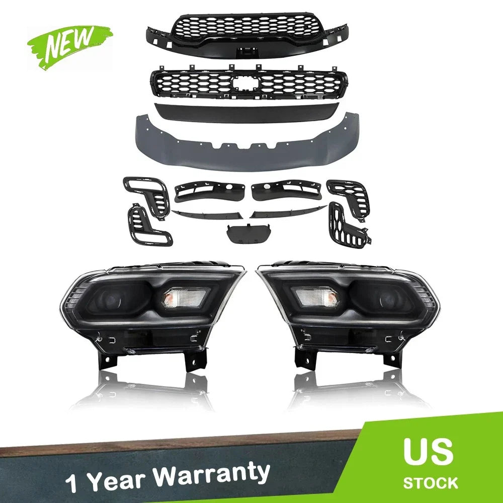 Grill Assembly, Skid Plate, Headlights for Dodge Durango (2021–2023)