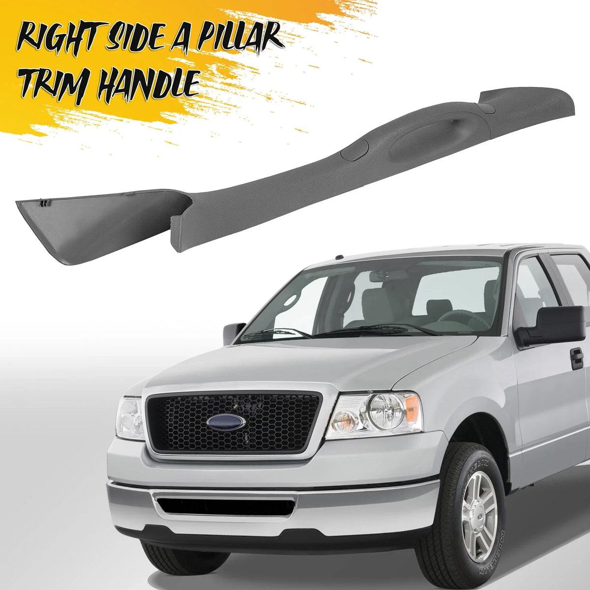 A Pillar Trim Handle for Ford F150 (2004–2008) RH Passenger Side Grey