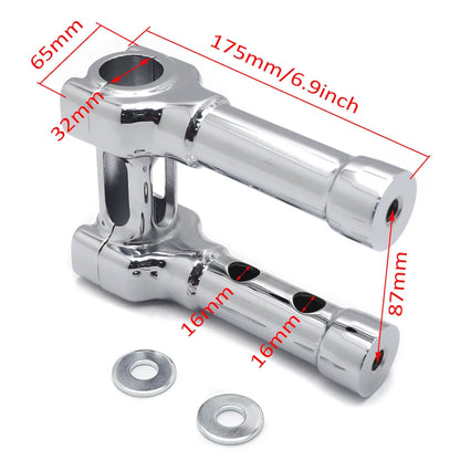 6" Riser Handlebar Clamp for Harley Dyna Fat Bob Low Rider S Street Bob (2010–2023)