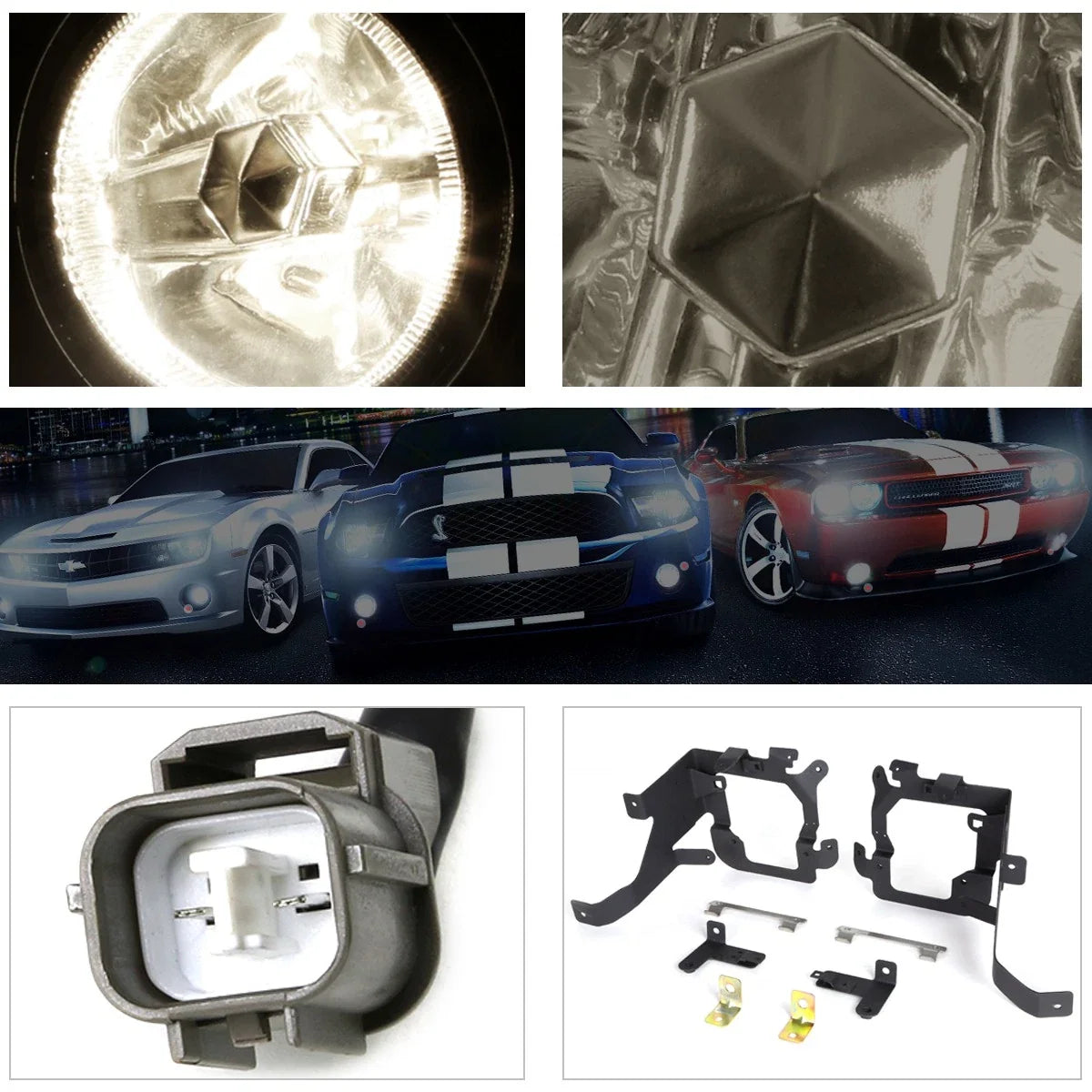 Fog Lights with Bezel for Honda Pilot 2003-2005 - Smoke Lens
