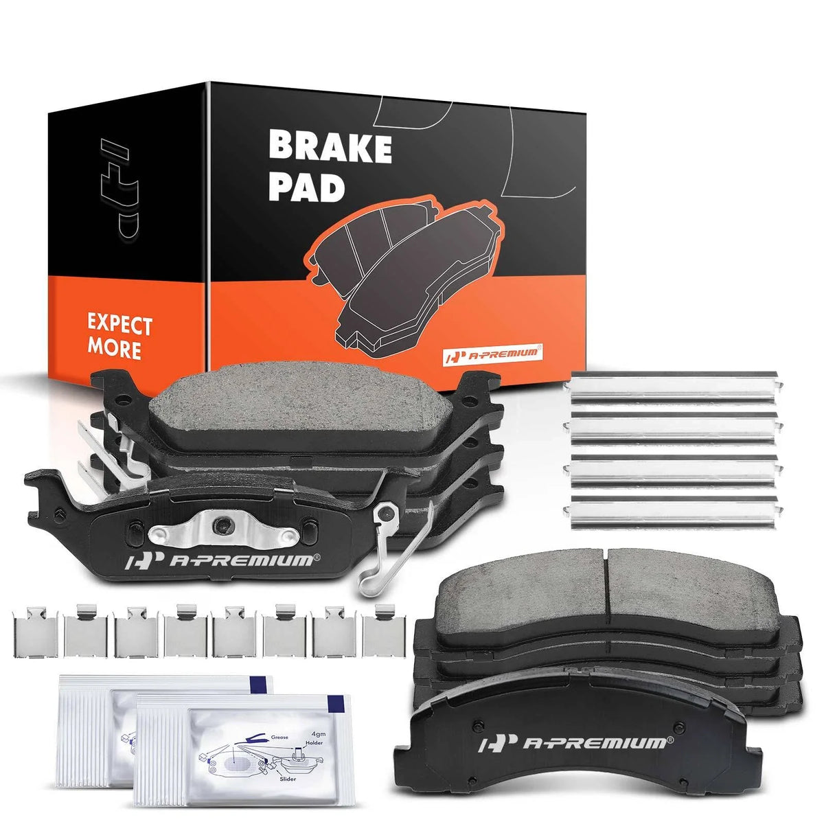 Set of 8 Front & Rear Ceramic Brake Pads for Ford F-150 (2010–2011)