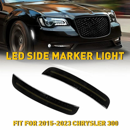 2X White LED Side Marker Light Set for Chrysler 300 (2015–2023)