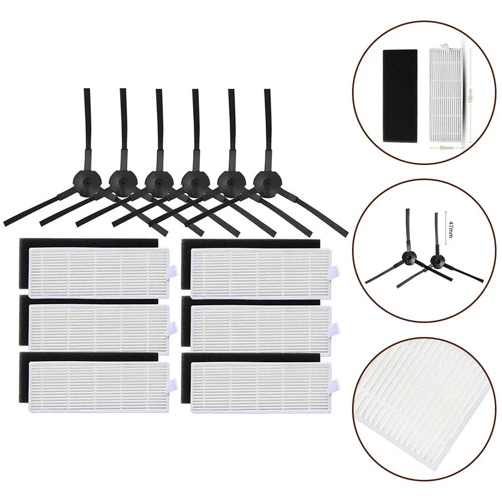 Vacuum Cleaner Filter & Side Brushes Kit for