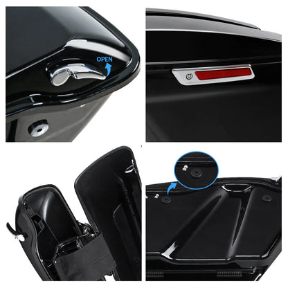 5" Stretched Saddlebags Hard for Harley Softail Classic Heritage 1984-2017