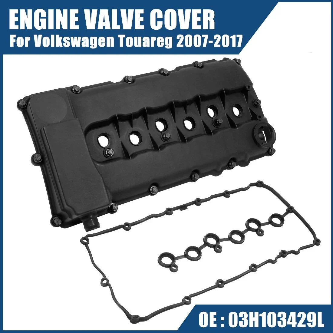 Engine Valve Cover for Volkswagen Touareg (2007–2017) 03H103429L
