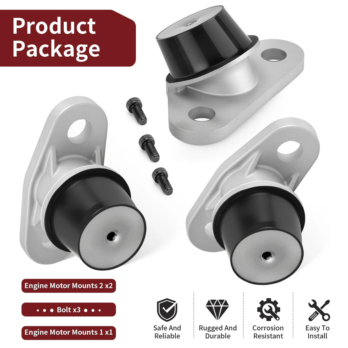 Engine Motor Mounts Front Rear for Sea-Doo Fish Pro GTX 155 170 215 230 300 325