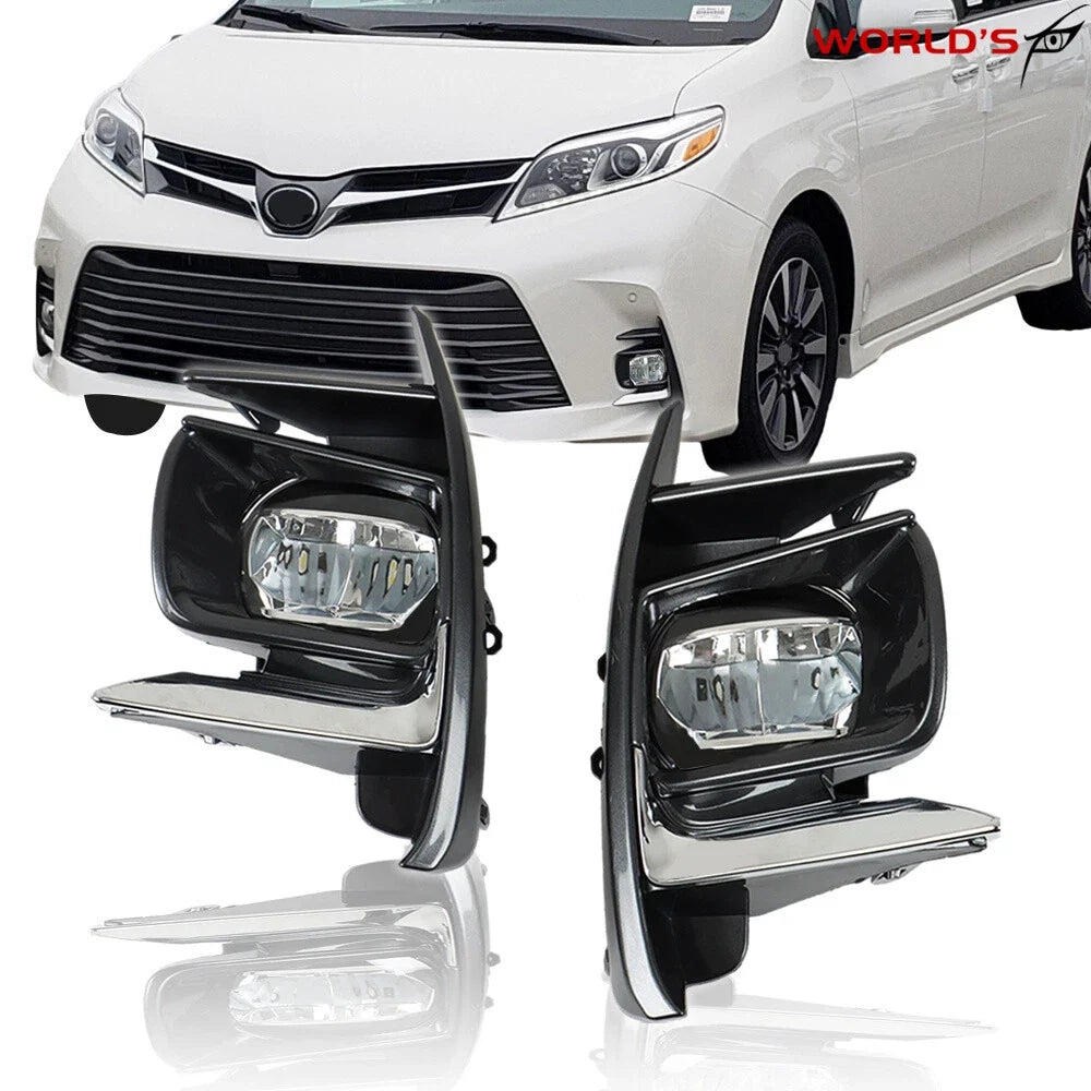 LED DRL Fog Lights for Toyota Sienna (2018–2020)