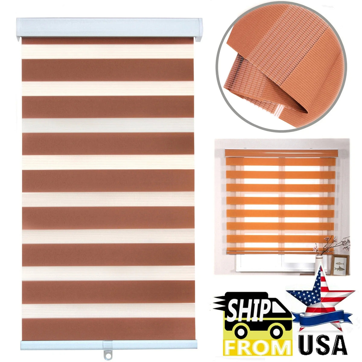 67" Zebra Blinds Shade for HTTMT Horizontal Windows