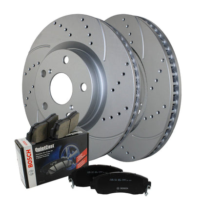 Front Brake Kit for Camry Avalon ES350 with Bosch Pads & Rotors 2007–2017