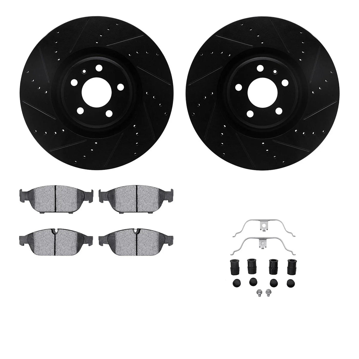 2X Brake Pad and Disc Set for Audi A6