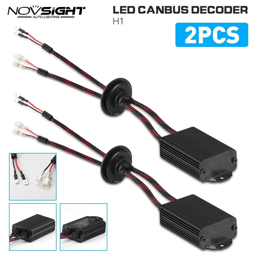 LED Headlight Canbus Decoder Resistor - 2X H1 H3 Anti-Flicker