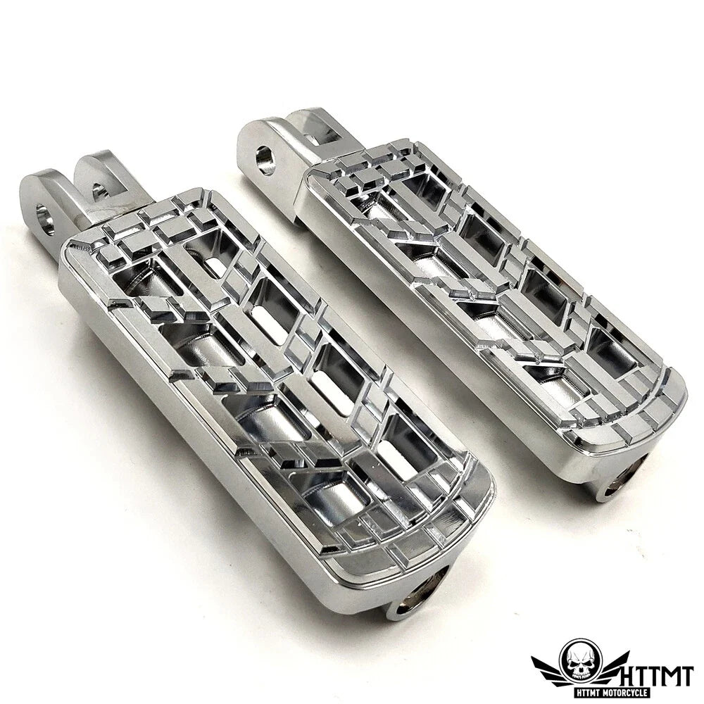CNC Dominator Cut Chrome Foot Peg for Harley FXBB FXBR FXBRS FXLR 2018-2023