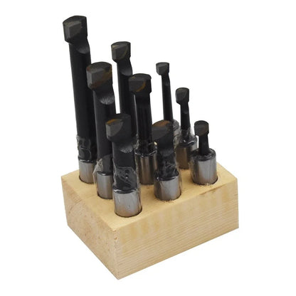9-Piece 1/2" Boring Bar Set for Lathe Tool (Carbide Tipped)