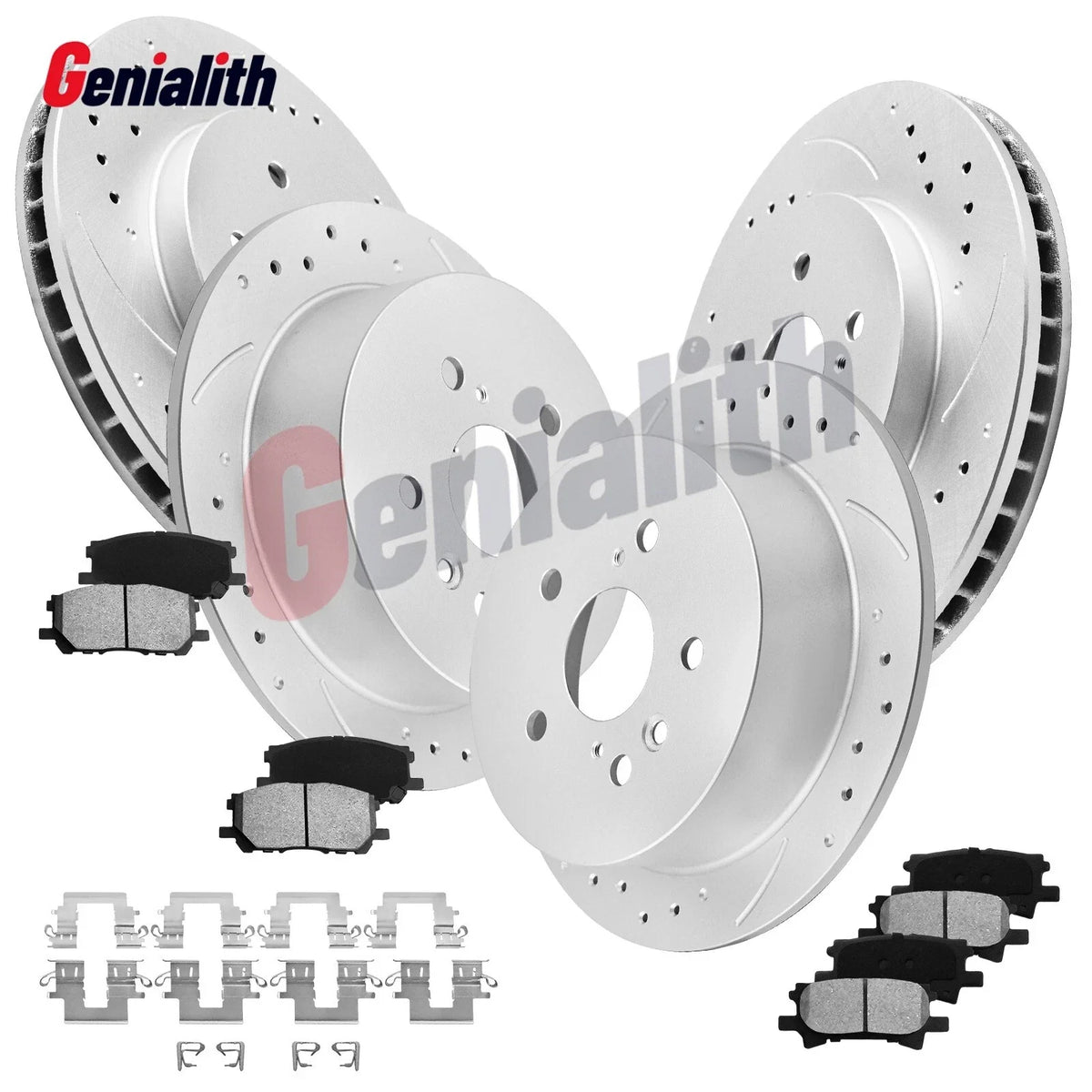 Ceramic Pads & Front Rear Disc Rotors for Lexus RX330 RX350 RX400h 2004-2009