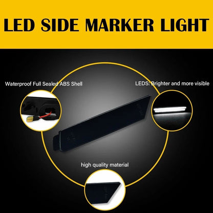 LED Front Side Marker Lights for 2010-2015 Chevy Camaro - Smoke White