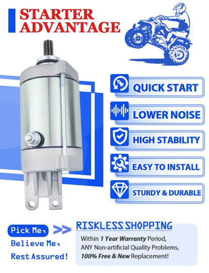 Starter Motor for Honda FourTrax Rincon TRX680FA 680 (2006-2019)