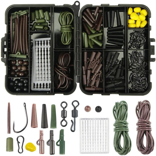 272 Piece Carp Fishing Accessory Kit with Hooks, Swivels, Beads, Connectors