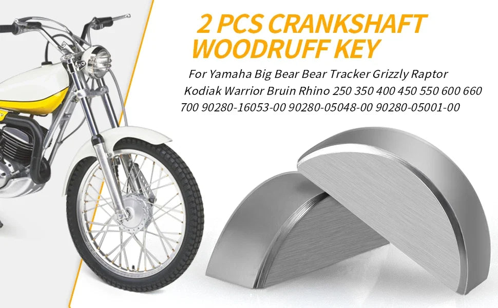 Woodruff Key Set for Crankshaft - Yamaha YZ250A/B YZ360A/B YZ400C/F IT250 IT400