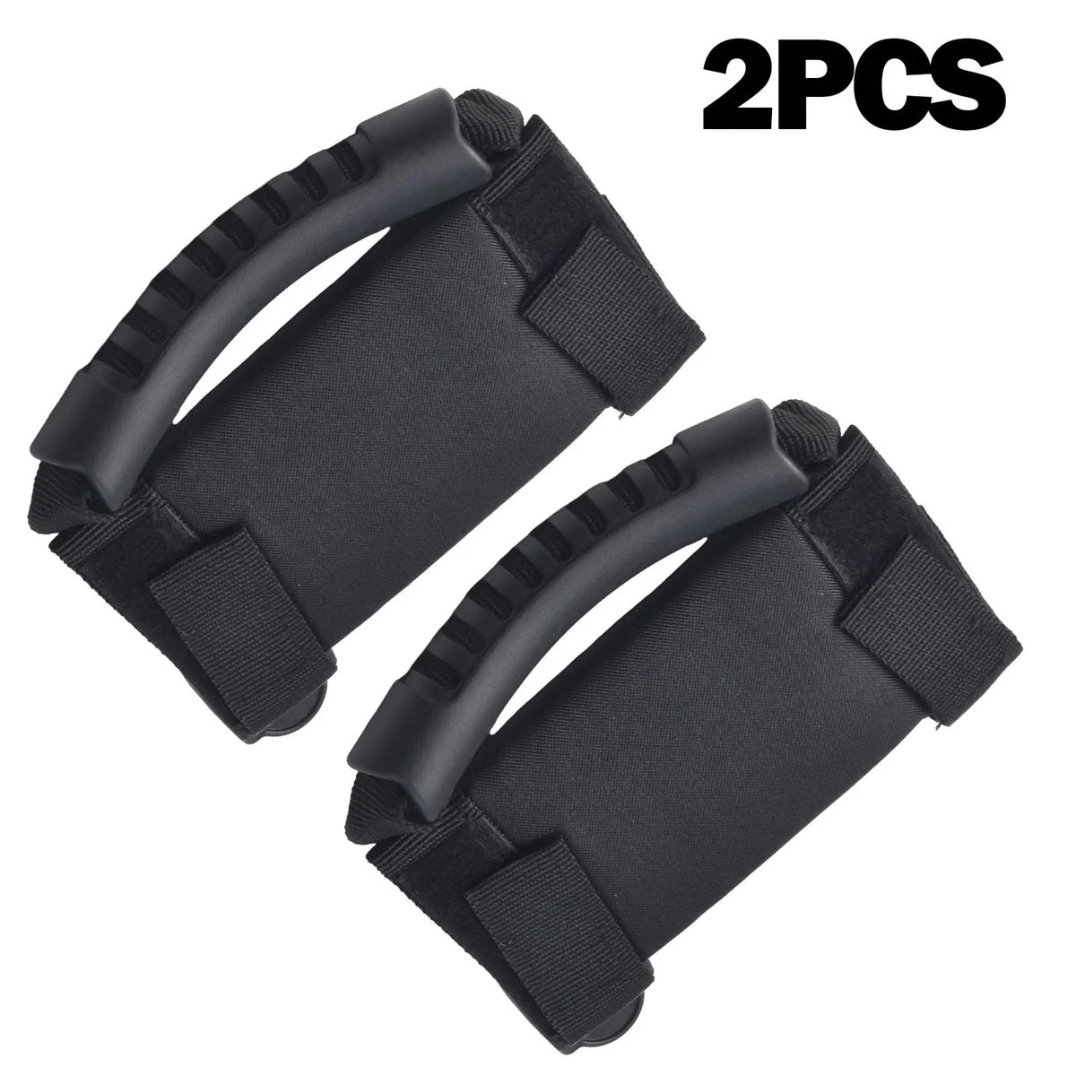 2X Adjustable Grab Handle for ATV UTV Roll Cages (Black)