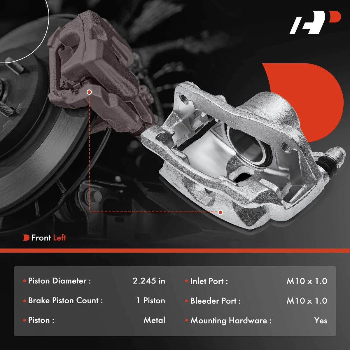 Front Brake Calipers Set for Honda Civic (2013-2021)