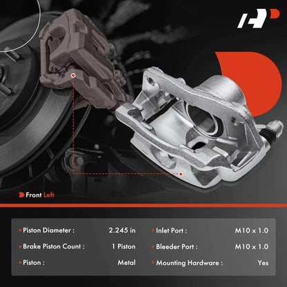 Front Brake Calipers Set for Honda Civic (2013-2021)