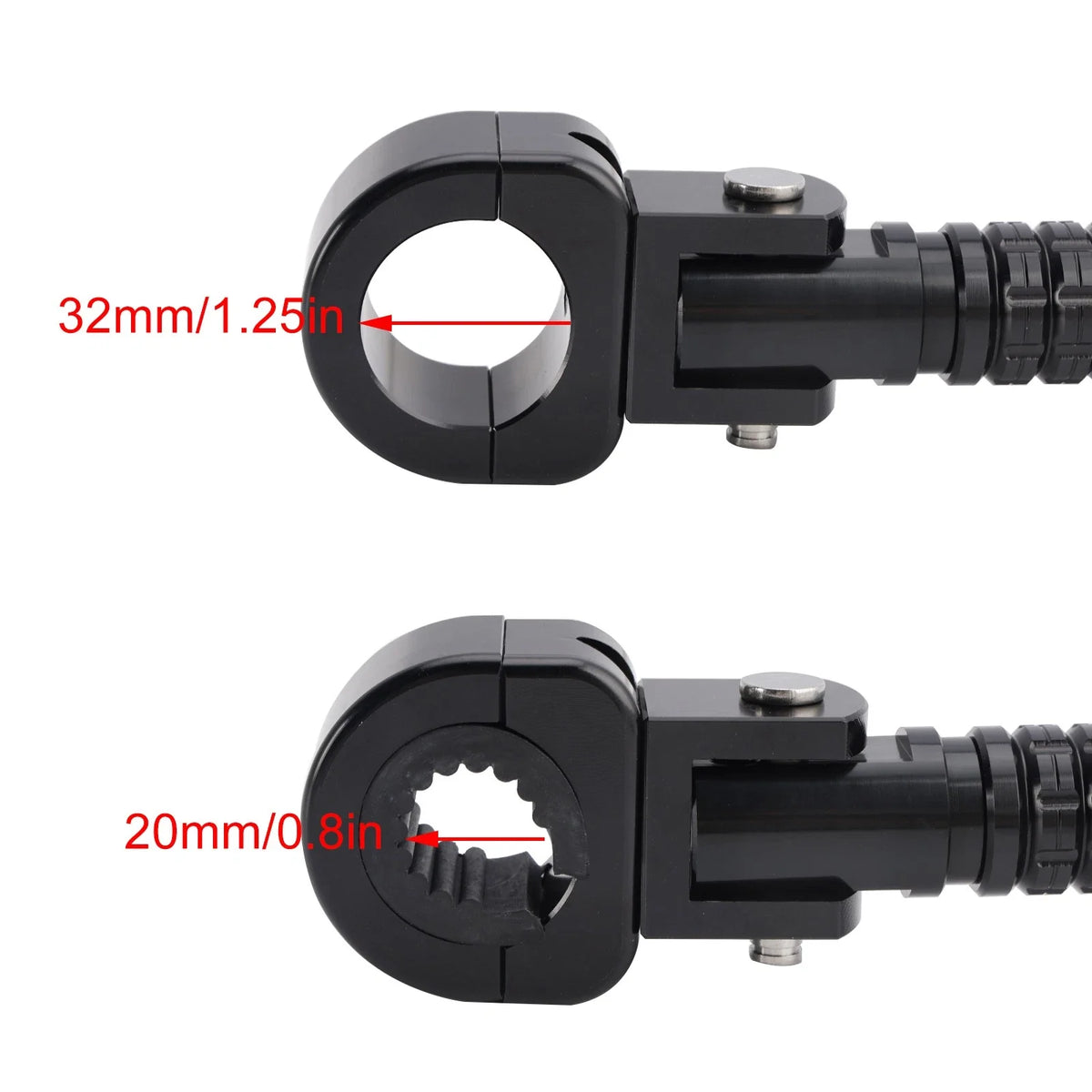 Motorcycle Footrests for 1.25" Bars - Universal Fit