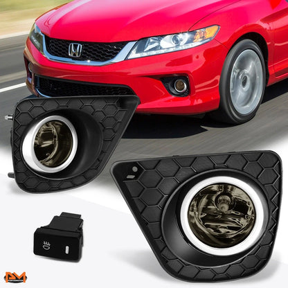 2013-2015 Honda Accord 2Dr Fog Lights - Includes Switch, Smoke Lens